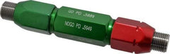 GF Gage - 5/8-18, Class 2B, Double End Plug Thread Go/No Go Gage - Steel, Size 6W Handle Included - Eagle Tool & Supply