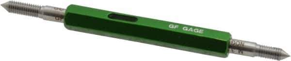 GF Gage - M3.5x0.60, Class 6H, Double End Plug Thread Go/No Go Gage - Hardened Tool Steel, Size 00 Handle Included - Eagle Tool & Supply