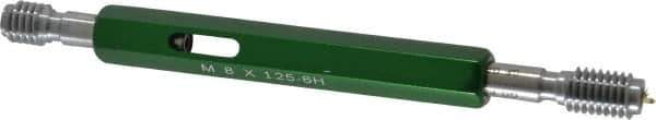 GF Gage - M8x1.25, Class 6H, Double End Plug Thread Go/No Go Gage - Hardened Tool Steel, Size 1 Handle Included - Eagle Tool & Supply