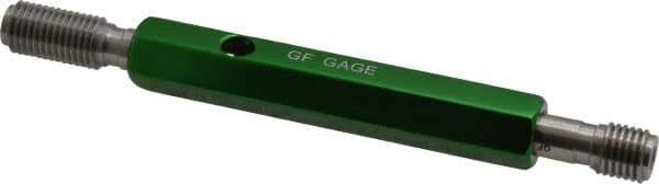 GF Gage - M10x1.25, Class 6H, Double End Plug Thread Go/No Go Gage - Hardened Tool Steel, Size 2 Handle Included - Eagle Tool & Supply