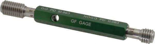 GF Gage - M12x1.75, Class 6H, Double End Plug Thread Go/No Go Gage - Hardened Tool Steel, Size 2 Handle Included - Eagle Tool & Supply