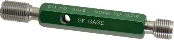 GF Gage - M16x1.50, Class 6H, Double End Plug Thread Go/No Go Gage - Hardened Tool Steel, Size 3 Handle Included - Eagle Tool & Supply