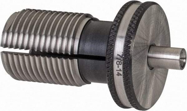 GF Gage - 7/8-14 UNF, 1/2 Inch Thread, Tapped Hole Location Gage - 1-1/8 Inch Head Diameter - Eagle Tool & Supply