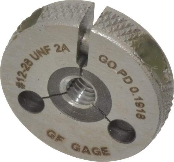 GF Gage - 12-28 Go Single Ring Thread Gage - Class 2A - Eagle Tool & Supply