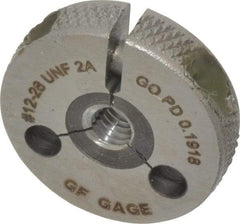 GF Gage - 12-28 Go Single Ring Thread Gage - Class 2A - Eagle Tool & Supply