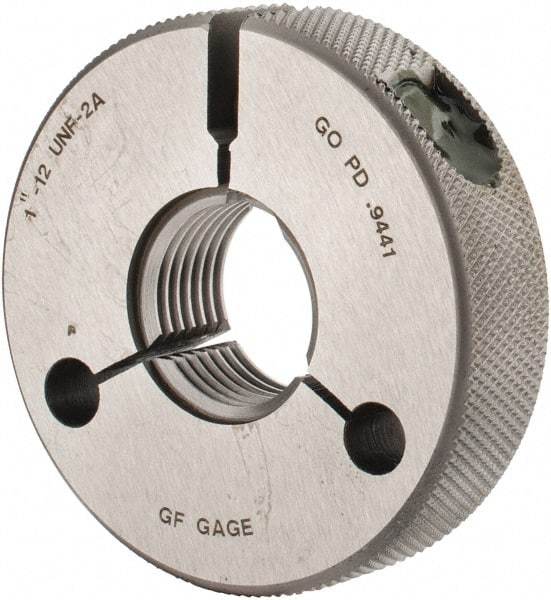 GF Gage - 1-12 Go Single Ring Thread Gage - Class 2A - Eagle Tool & Supply