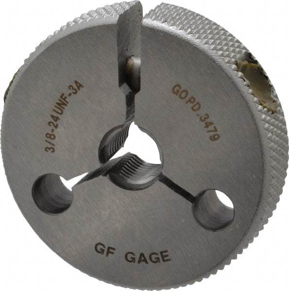 GF Gage - 3/8-24 Go Single Ring Thread Gage - Class 3A - Eagle Tool & Supply