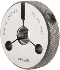 GF Gage - 7/16-28 Go Single Ring Thread Gage - Class 3A - Eagle Tool & Supply
