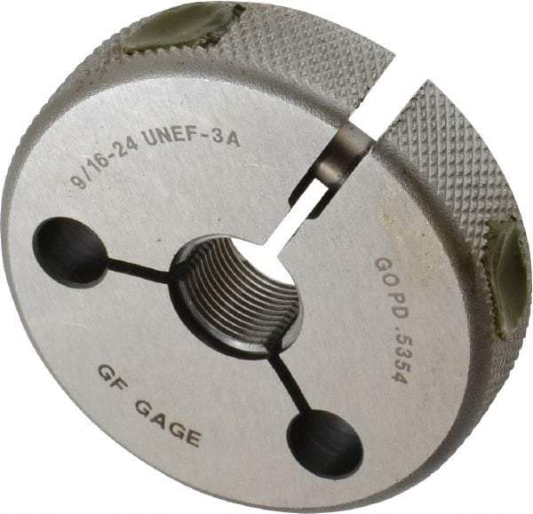 GF Gage - 9/16-24 Go Single Ring Thread Gage - Class 3A - Eagle Tool & Supply