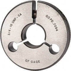 GF Gage - 3/4-16 Go Single Ring Thread Gage - Class 3A - Eagle Tool & Supply