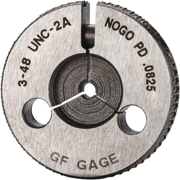 GF Gage - 3-48 No Go Single Ring Thread Gage - Class 2A - Eagle Tool & Supply