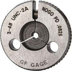 GF Gage - 3-48 No Go Single Ring Thread Gage - Class 2A - Eagle Tool & Supply