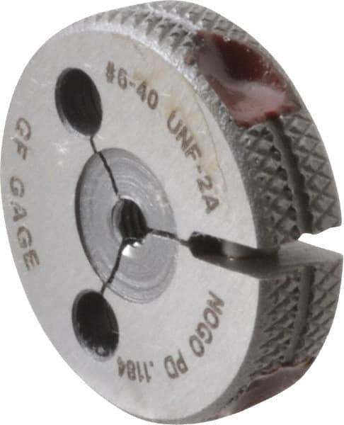 GF Gage - 6-40 No Go Single Ring Thread Gage - Class 2A - Eagle Tool & Supply