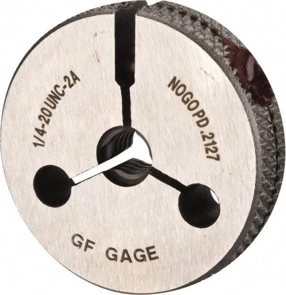 GF Gage - 1/4-20 No Go Single Ring Thread Gage - Class 2A - Eagle Tool & Supply
