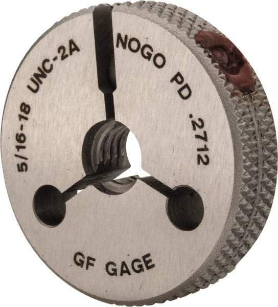 GF Gage - 5/16-18 No Go Single Ring Thread Gage - Class 2A - Eagle Tool & Supply
