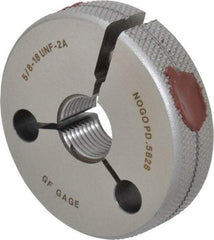 GF Gage - 5/8-18 No Go Single Ring Thread Gage - Class 2A - Eagle Tool & Supply