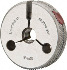 GF Gage - 3/8-16 No Go Single Ring Thread Gage - Class 3A - Eagle Tool & Supply