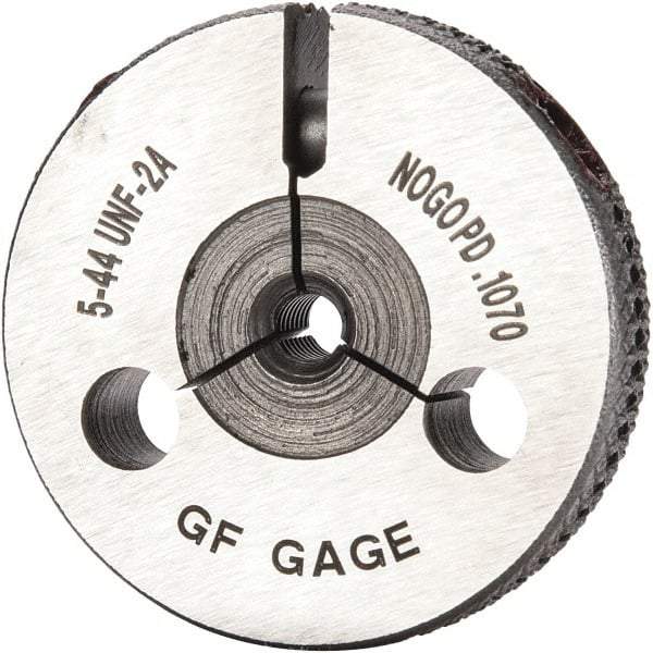 GF Gage - 5-44 Go/No Go Double Ring Thread Gage - Class 2A - Eagle Tool & Supply
