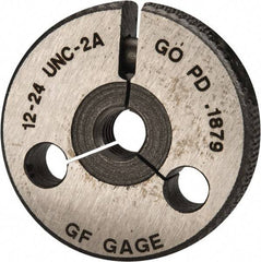 GF Gage - 12-24 Go/No Go Double Ring Thread Gage - Class 2A - Eagle Tool & Supply