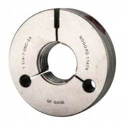 GF Gage - 1-1/4 - 7 Go/No Go Double Ring Thread Gage - Class 2A - Eagle Tool & Supply
