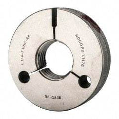 GF Gage - 1-1/4 - 7 Go/No Go Double Ring Thread Gage - Class 2A - Eagle Tool & Supply