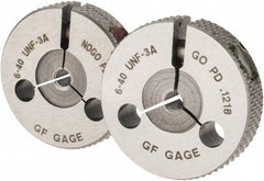 GF Gage - 6-40 Go/No Go Double Ring Thread Gage - Class 3A - Eagle Tool & Supply