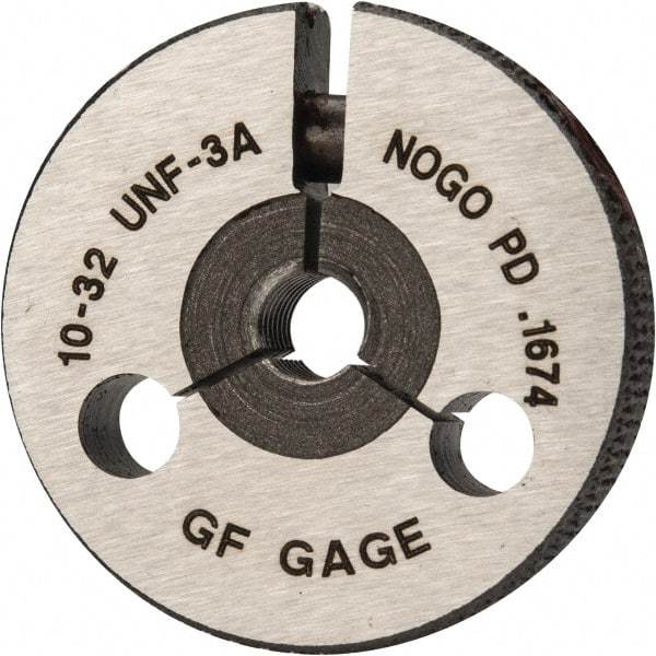 GF Gage - 10-32 Go/No Go Double Ring Thread Gage - Class 3A - Eagle Tool & Supply