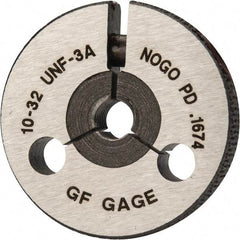 GF Gage - 10-32 Go/No Go Double Ring Thread Gage - Class 3A - Eagle Tool & Supply