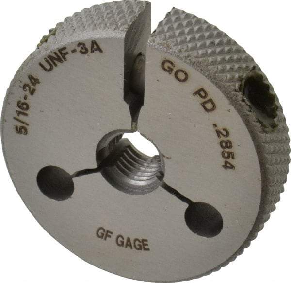 GF Gage - 5/16-24 Go/No Go Double Ring Thread Gage - Class 3A - Eagle Tool & Supply