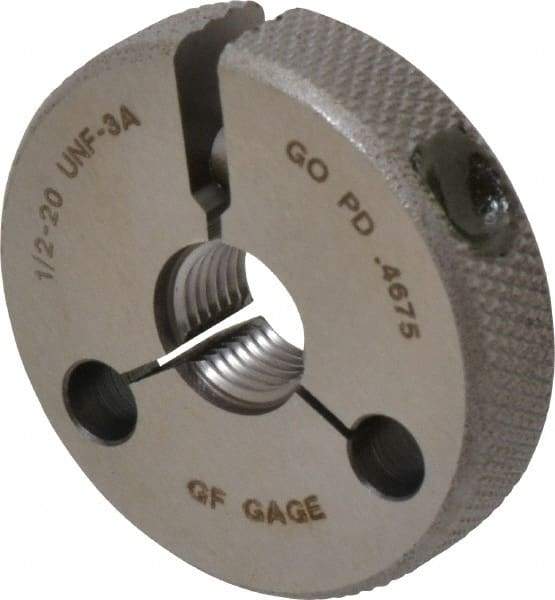 GF Gage - 1/2-20 Go/No Go Double Ring Thread Gage - Class 3A - Eagle Tool & Supply