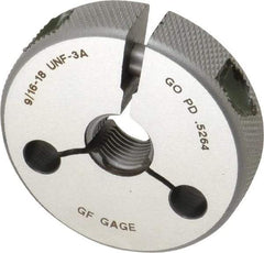 GF Gage - 9/16-18 Go/No Go Double Ring Thread Gage - Class 3A - Eagle Tool & Supply