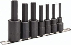 Proto - 7 Piece 1/2" Drive Inch Impact Hex Bit Socket Set - 1/4 to 5/8" Hex - Eagle Tool & Supply