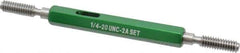 GF Gage - 1/4-20 Go/No Go Truncated Taperlock Thread Setting Plug Gage - Class 2A, Size 1 Handle, Steel - Eagle Tool & Supply