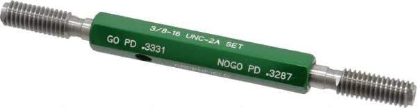 GF Gage - 3/8-16 Go/No Go Truncated Taperlock Thread Setting Plug Gage - Class 2A, Size 2 Handle, Steel - Eagle Tool & Supply