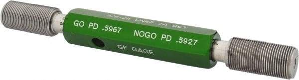 GF Gage - 5/8-24 Go/No Go Truncated Taperlock Thread Setting Plug Gage - Class 2A, Size 3 Handle, Steel - Eagle Tool & Supply