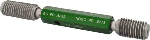 GF Gage - 3/4-10 Go/No Go Truncated Taperlock Thread Setting Plug Gage - Class 2A, Size 3 Handle, Steel - Eagle Tool & Supply