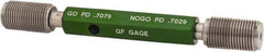GF Gage - 3/4-16 Go/No Go Truncated Taperlock Thread Setting Plug Gage - Class 2A, Size 3 Handle, Steel - Eagle Tool & Supply