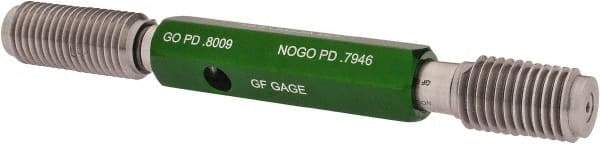 GF Gage - 7/8-9 Go/No Go Truncated Taperlock Thread Setting Plug Gage - Class 2A, Size 4 Handle, Steel - Eagle Tool & Supply