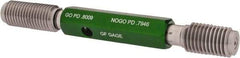 GF Gage - 7/8-9 Go/No Go Truncated Taperlock Thread Setting Plug Gage - Class 2A, Size 4 Handle, Steel - Eagle Tool & Supply