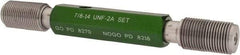 GF Gage - 7/8-14 Go/No Go Truncated Taperlock Thread Setting Plug Gage - Class 2A, Size 4 Handle, Steel - Eagle Tool & Supply