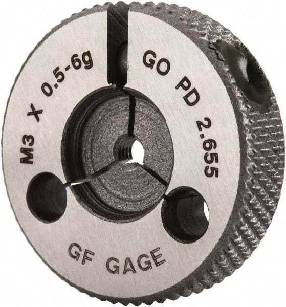 GF Gage - M3x0.5 Go Single Ring Thread Gage - Class 6G - Eagle Tool & Supply