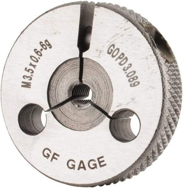 GF Gage - M3.5x0.6 Go Single Ring Thread Gage - Class 6G - Eagle Tool & Supply