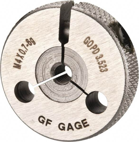 GF Gage - M4x0.7 Go Single Ring Thread Gage - Class 6G - Eagle Tool & Supply