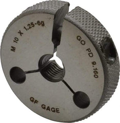 GF Gage - M10x1.25 Go Single Ring Thread Gage - Class 6G - Eagle Tool & Supply
