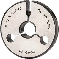 GF Gage - M12x1.25 Go Single Ring Thread Gage - Class 6G - Eagle Tool & Supply