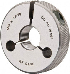 GF Gage - M18x1.5 Go Single Ring Thread Gage - Class 6G - Eagle Tool & Supply