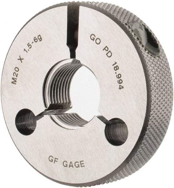 GF Gage - M20x1.5 Go Single Ring Thread Gage - Class 6G - Eagle Tool & Supply