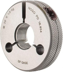 GF Gage - M20x1.5 No Go Single Ring Thread Gage - Class 6G - Eagle Tool & Supply