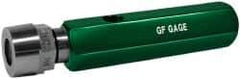 GF Gage - 3/8-18 Single End Tapered Plug Pipe Thread Gage - Handle Size 3 Included, NPTF-6 Step Tolerance - Eagle Tool & Supply
