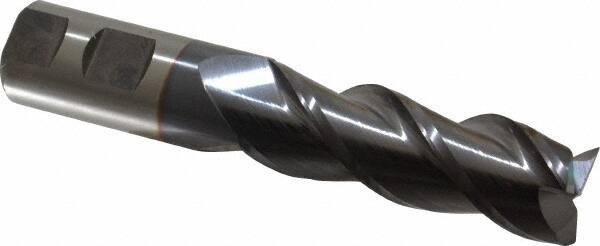 Cleveland - 1", 3" LOC, 1" Shank Diam, 5-1/2" OAL, 3 Flute, Powdered Metal Square End Mill - Single End, TiCN Finish, Spiral Flute, 42° Helix, Centercutting, Right Hand Cut, Right Hand Flute, Series PM-539R - Eagle Tool & Supply